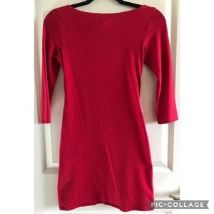 Cranberry fitted quarter sleeve dress